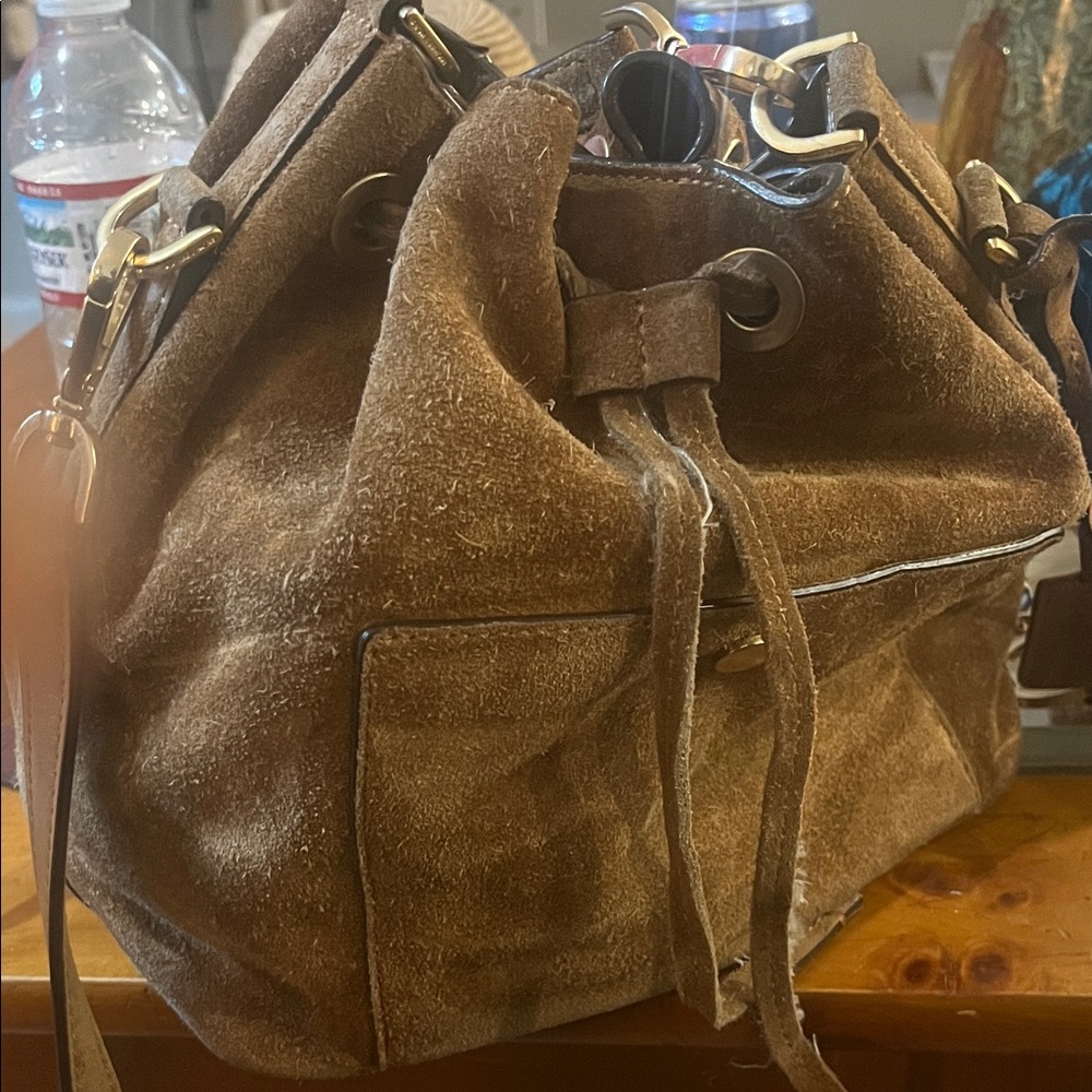 Brown Suede Bucket Bag grenwhich bucket bag - Picture 5 of 5